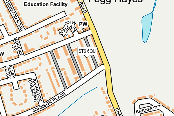 ST6 6QU map - OS OpenMap – Local (Ordnance Survey)