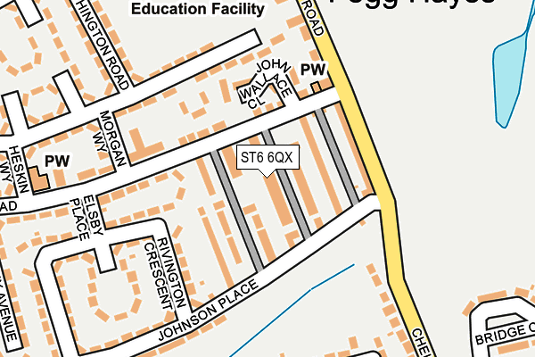 ST6 6QX map - OS OpenMap – Local (Ordnance Survey)