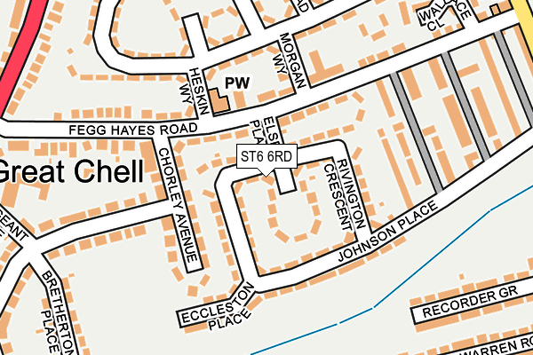 ST6 6RD map - OS OpenMap – Local (Ordnance Survey)