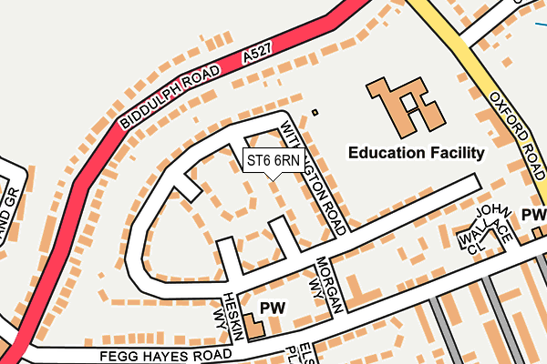 ST6 6RN map - OS OpenMap – Local (Ordnance Survey)