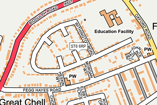 ST6 6RP map - OS OpenMap – Local (Ordnance Survey)