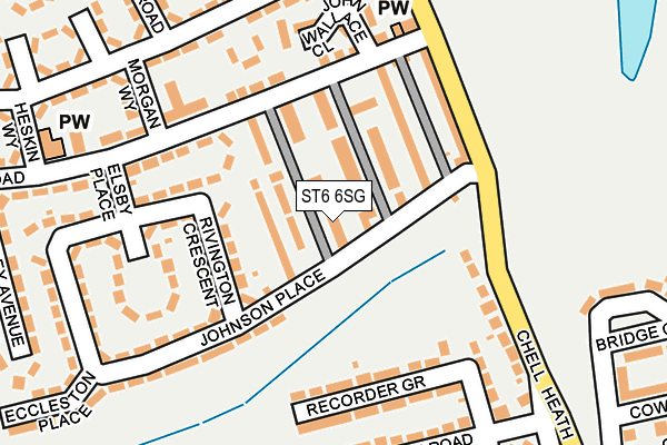 ST6 6SG map - OS OpenMap – Local (Ordnance Survey)