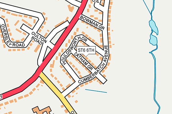 ST6 6TH map - OS OpenMap – Local (Ordnance Survey)