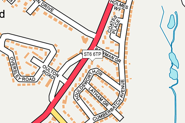 ST6 6TP map - OS OpenMap – Local (Ordnance Survey)