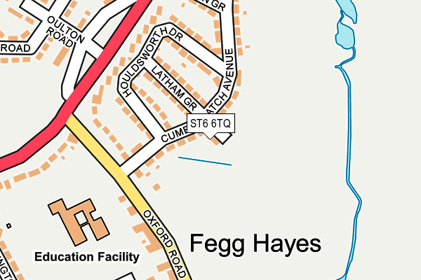 ST6 6TQ map - OS OpenMap – Local (Ordnance Survey)