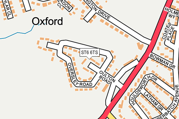 ST6 6TS map - OS OpenMap – Local (Ordnance Survey)