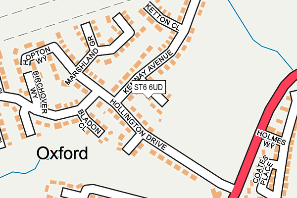 ST6 6UD map - OS OpenMap – Local (Ordnance Survey)