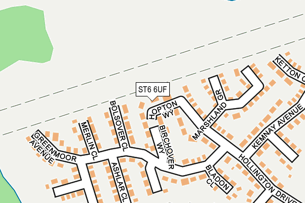 ST6 6UF map - OS OpenMap – Local (Ordnance Survey)