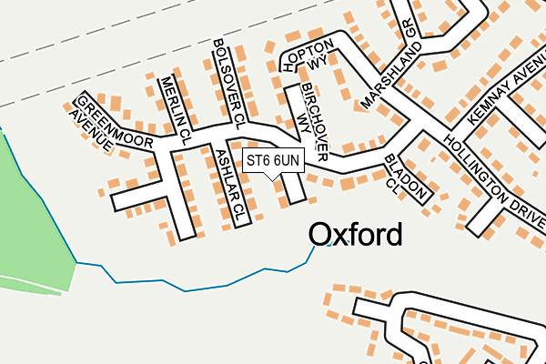 ST6 6UN map - OS OpenMap – Local (Ordnance Survey)