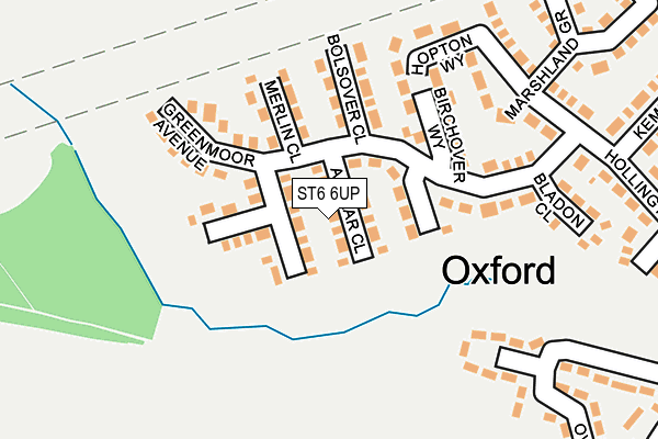 ST6 6UP map - OS OpenMap – Local (Ordnance Survey)
