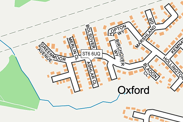 ST6 6UQ map - OS OpenMap – Local (Ordnance Survey)