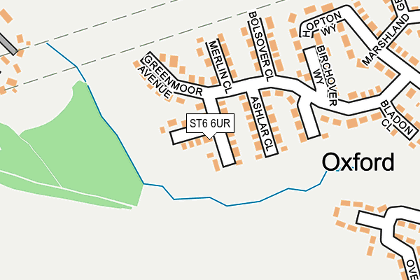 ST6 6UR map - OS OpenMap – Local (Ordnance Survey)