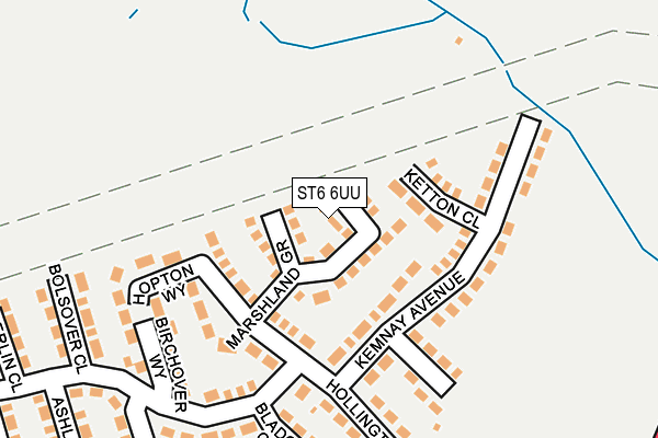 ST6 6UU map - OS OpenMap – Local (Ordnance Survey)