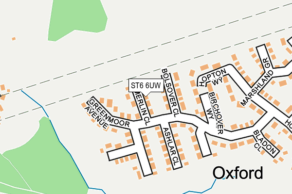 ST6 6UW map - OS OpenMap – Local (Ordnance Survey)