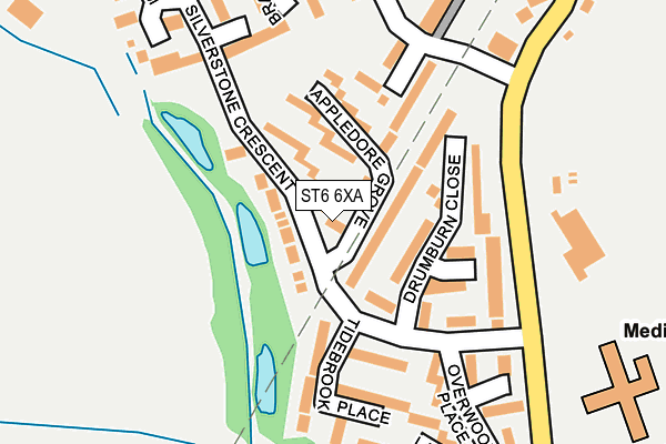 ST6 6XA map - OS OpenMap – Local (Ordnance Survey)