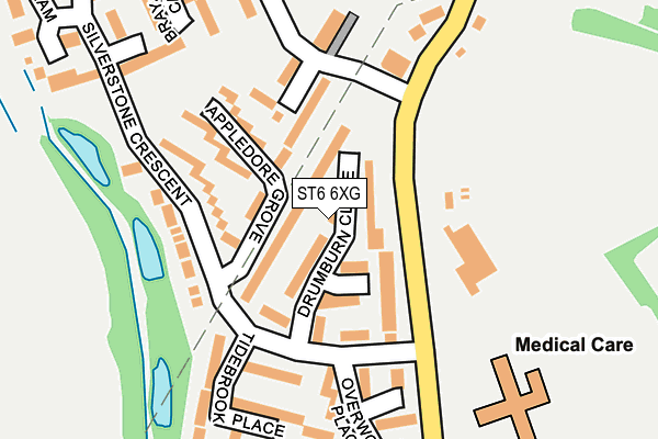 ST6 6XG map - OS OpenMap – Local (Ordnance Survey)