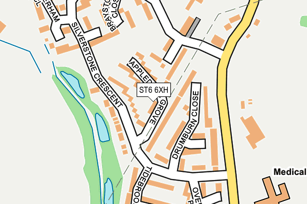 ST6 6XH map - OS OpenMap – Local (Ordnance Survey)