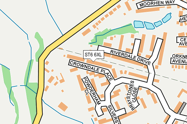 ST6 6XL map - OS OpenMap – Local (Ordnance Survey)