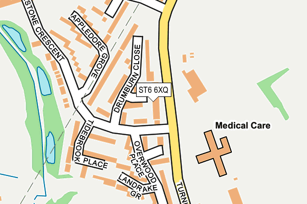ST6 6XQ map - OS OpenMap – Local (Ordnance Survey)