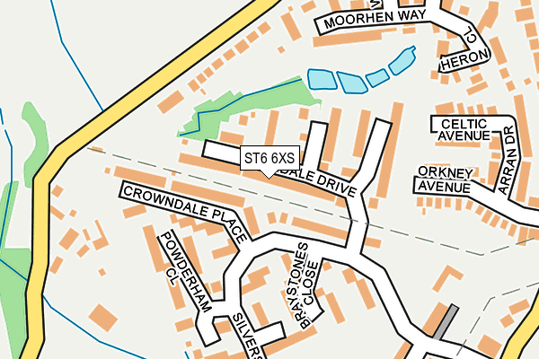 ST6 6XS map - OS OpenMap – Local (Ordnance Survey)