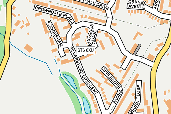 ST6 6XU map - OS OpenMap – Local (Ordnance Survey)