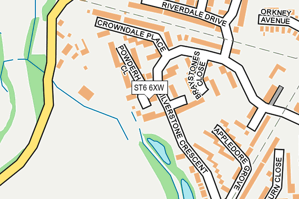 ST6 6XW map - OS OpenMap – Local (Ordnance Survey)