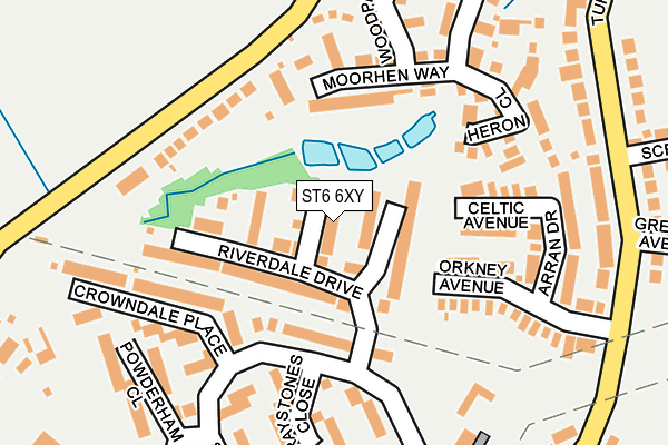 ST6 6XY map - OS OpenMap – Local (Ordnance Survey)