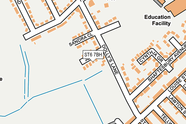 ST6 7BH map - OS OpenMap – Local (Ordnance Survey)