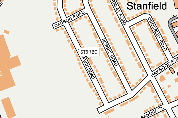 ST6 7BQ map - OS OpenMap – Local (Ordnance Survey)