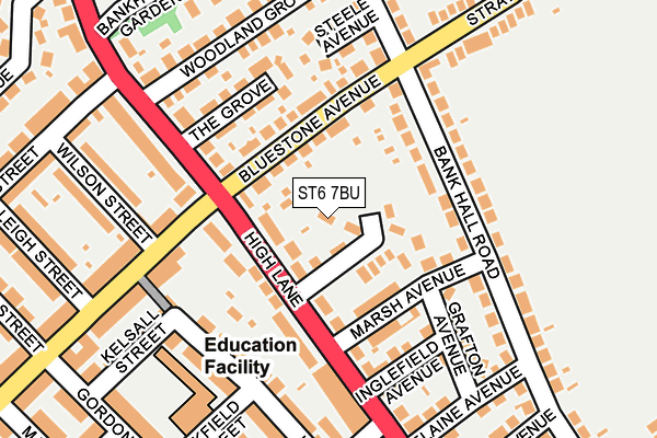 ST6 7BU map - OS OpenMap – Local (Ordnance Survey)