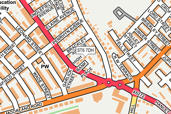 ST6 7DH map - OS OpenMap – Local (Ordnance Survey)