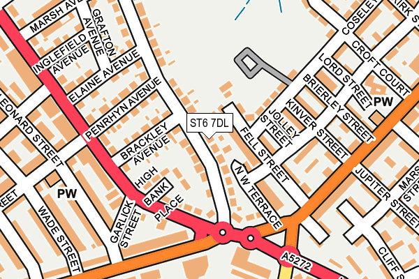 ST6 7DL map - OS OpenMap – Local (Ordnance Survey)