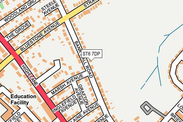 ST6 7DP map - OS OpenMap – Local (Ordnance Survey)