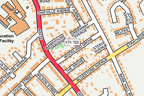 ST6 7EB map - OS OpenMap – Local (Ordnance Survey)