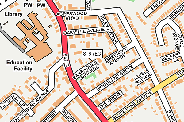 ST6 7EG map - OS OpenMap – Local (Ordnance Survey)