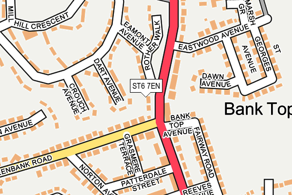 ST6 7EN map - OS OpenMap – Local (Ordnance Survey)