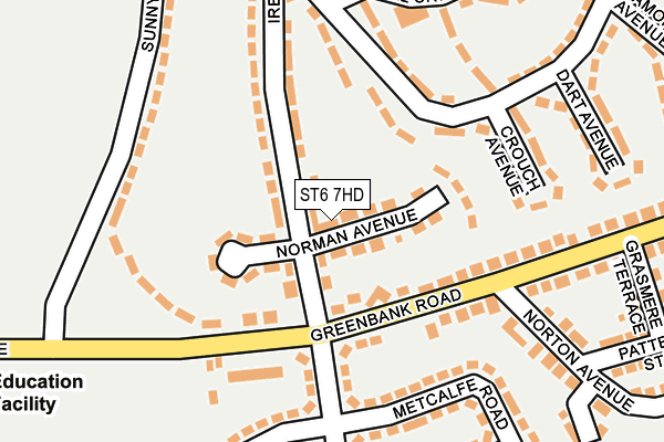 ST6 7HD map - OS OpenMap – Local (Ordnance Survey)