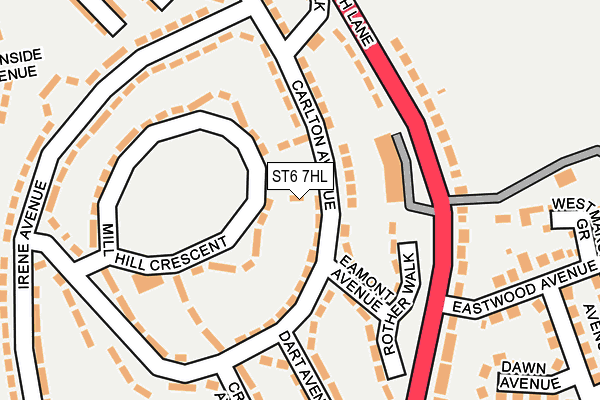 ST6 7HL map - OS OpenMap – Local (Ordnance Survey)