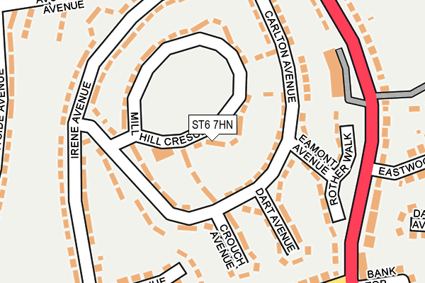 ST6 7HN map - OS OpenMap – Local (Ordnance Survey)