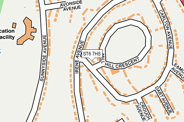 ST6 7HS map - OS OpenMap – Local (Ordnance Survey)