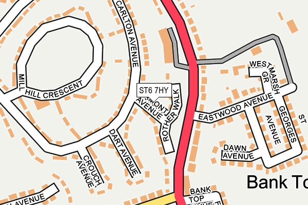 ST6 7HY map - OS OpenMap – Local (Ordnance Survey)