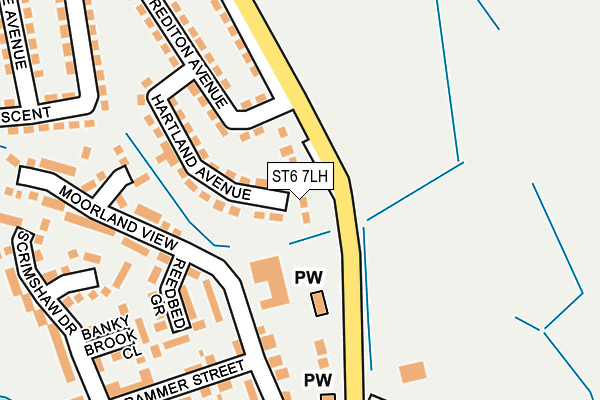 ST6 7LH map - OS OpenMap – Local (Ordnance Survey)