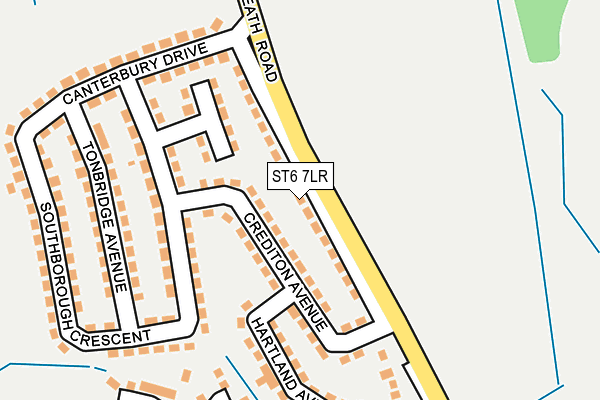 ST6 7LR map - OS OpenMap – Local (Ordnance Survey)