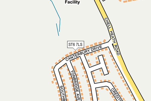 ST6 7LS map - OS OpenMap – Local (Ordnance Survey)