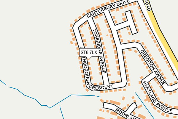 ST6 7LX map - OS OpenMap – Local (Ordnance Survey)