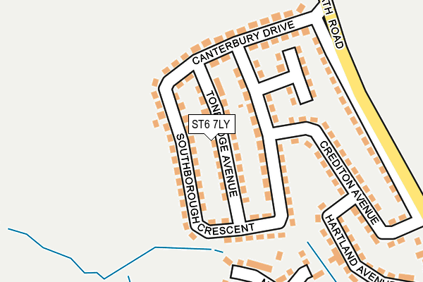 ST6 7LY map - OS OpenMap – Local (Ordnance Survey)