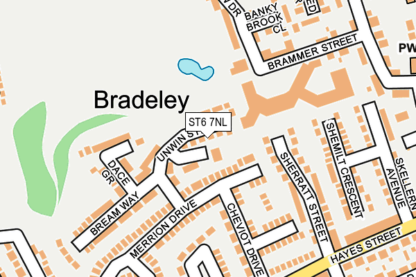 ST6 7NL map - OS OpenMap – Local (Ordnance Survey)