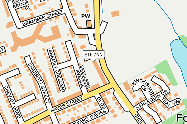 ST6 7NN map - OS OpenMap – Local (Ordnance Survey)