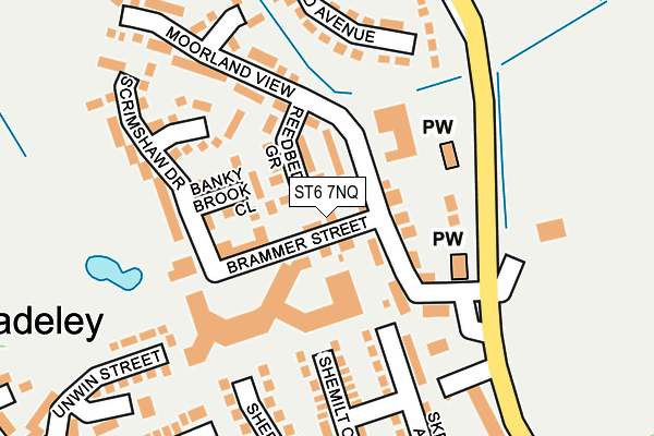 ST6 7NQ map - OS OpenMap – Local (Ordnance Survey)