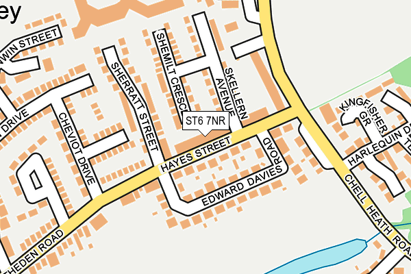 ST6 7NR map - OS OpenMap – Local (Ordnance Survey)